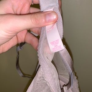 Pink lace bra
